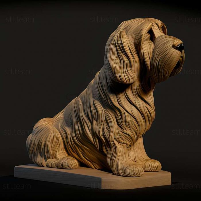 3D model Small Vendean Basset Griffon dog (STL)